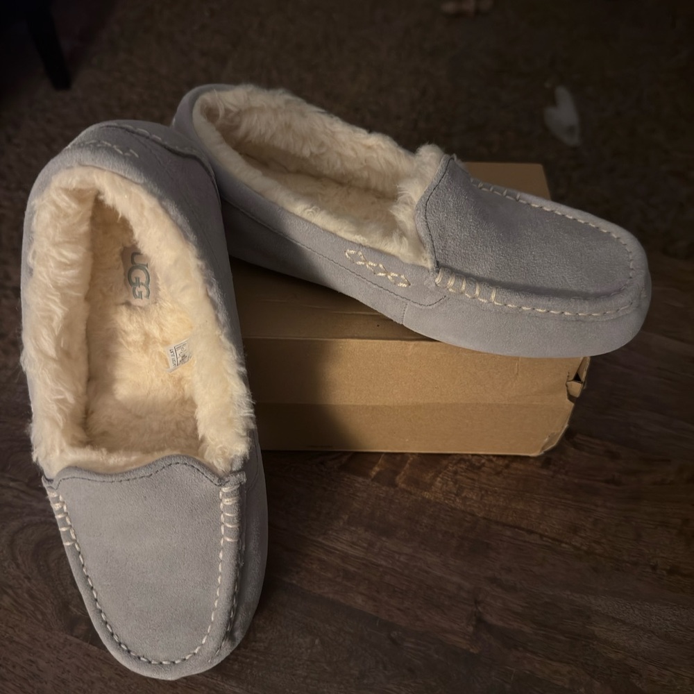 UGG Women's Gray Suede Slippers